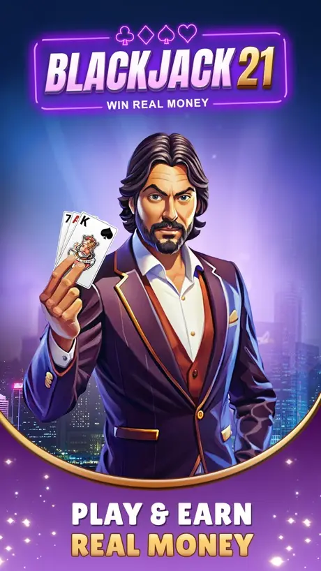 Skill Based Blackjack 21 Game screenshot 1