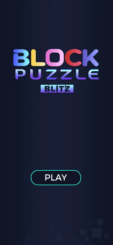 Block Puzzle Blitz title screen — block puzzle game built by Vojoy for Mistplay