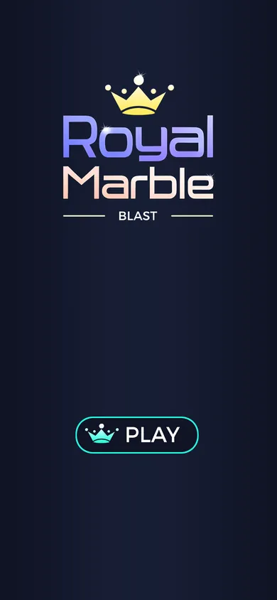Royal Marble Blast title screen — marble shooter game built by Vojoy for Mistplay